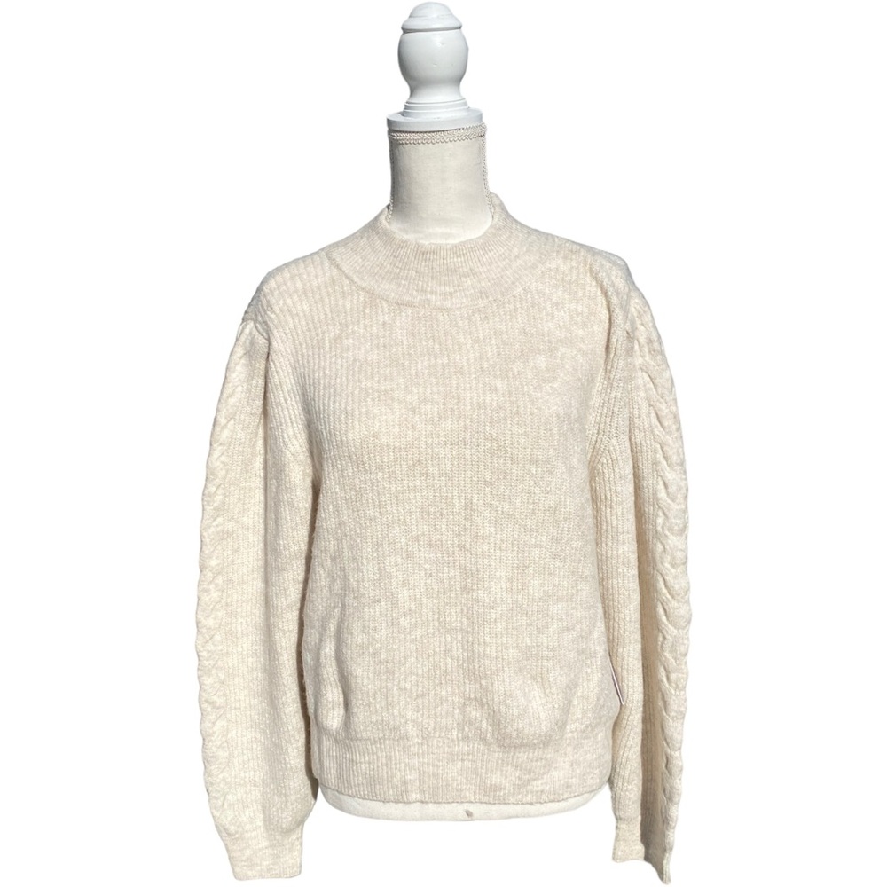 1 State Cream Cut out back sweater